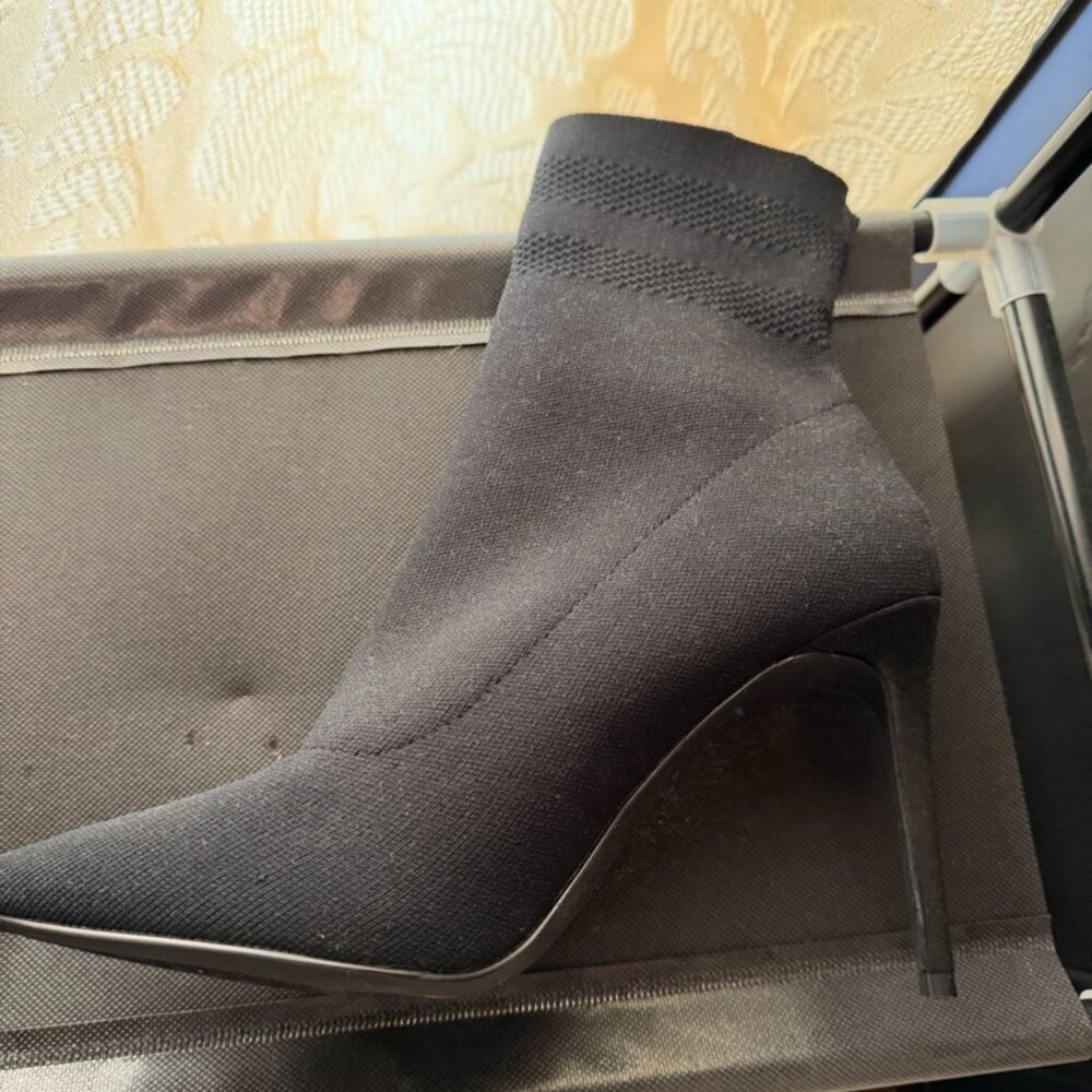 Steve Madden black sock booties
